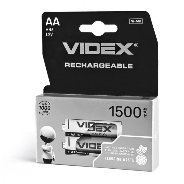 Аккумуляторы Videx HR6/AA 1500mAh double blister/2шт