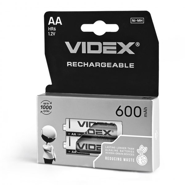 Аккумуляторы Videx HR6/AA 600mAh double blister/2шт
