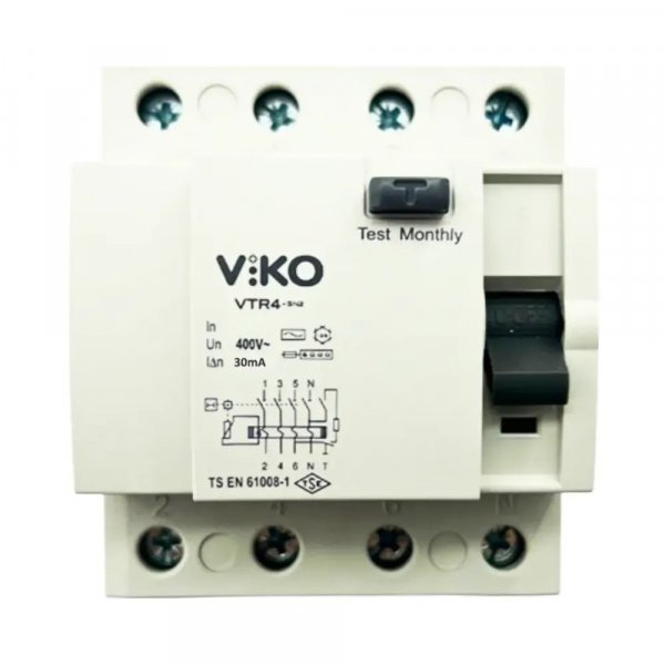 ПЗВ 4Р (двополюсне) 32А 30мА 230V АС VTR4-3230 VIKO