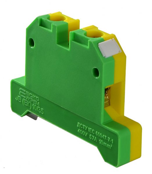 Винтовой заземляющий контактный зажим JB(ЕК) 10/35 на DIN-рейку Аско