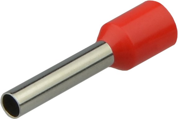 Накінечник НТ 2,5-12 трубчастий в ізоляції червоний (упаковка 100 шт.) Аско A0060010048