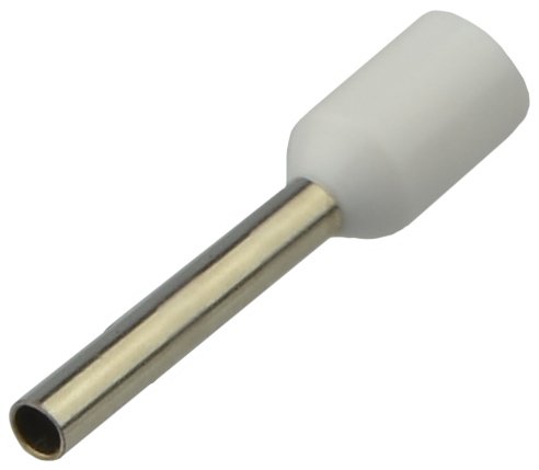 Накінечник НТ 0,75-12 трубчастий в ізоляції білий (упаковка 100 шт.) Аско