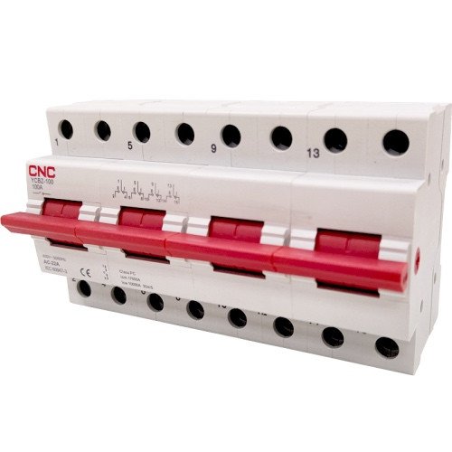 Перемикач навантаження трипозиційний YCBZ-125 4P 63A 1-0-2 240/415V CNC ELECTRIC