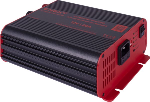 Зарядний пристрій для акумуляторних батарей e.charge.batt.stand.12.20 12В, 20А s080002 E.NEXT