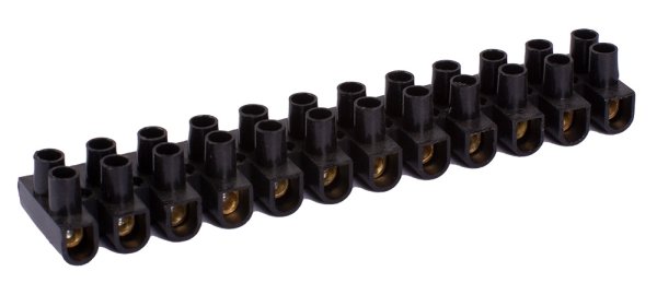 Клеммная колодка делимая, 12 групп e.tc.stand.12.25.black, 60 А, чёрная s016021 E.NEXT