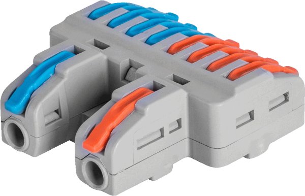 Клемна колодка з'єднувальна e.lc.pro.aw.uni.pl.2-8 з натискним важелем універсальна p0660024 E.NEXT