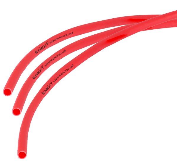 Термоусадочная трубка с клеевым слоем e.termo.pro.3,2.1.red, 3,2/1, 1м, красная p092005 E.NEXT