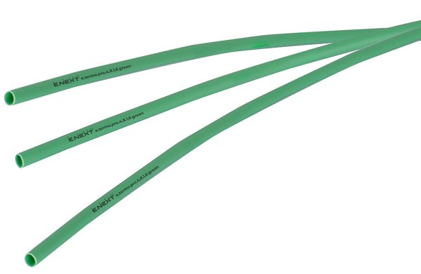 Термоусадочная трубка с клеевым слоем e.termo.pro.4,8.1,6.green, 4,8/1,6, 1м, зелёная p092009 E.NEXT
