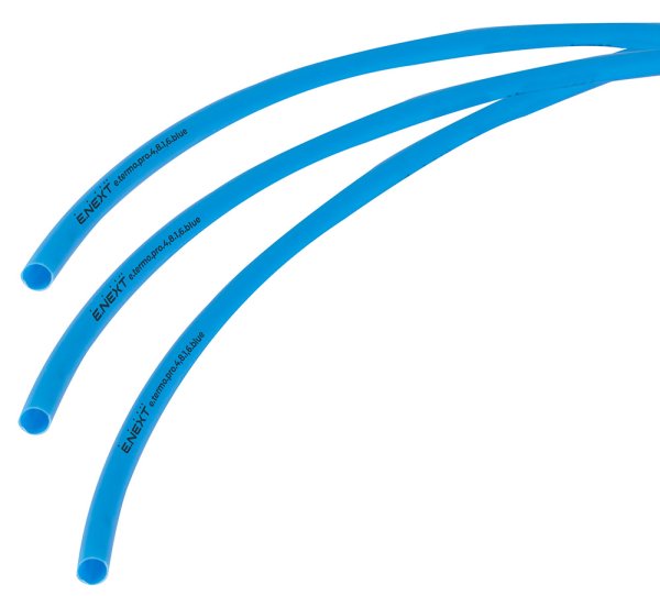 Термоусадочная трубка с клеевым слоем e.termo.pro.4,8.1,6.blue, 4,8/1,6, 1м, синяя p092010 E.NEXT