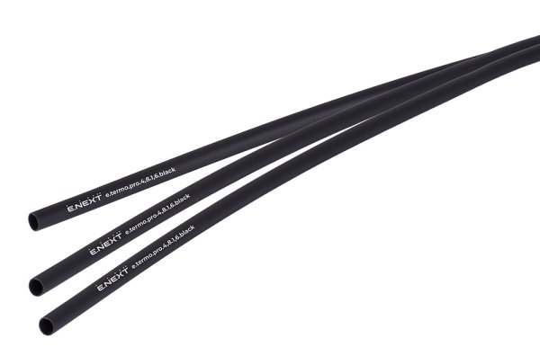 Термоусадочная трубка с клеевым слоем e.termo.pro.4,8.1,6.black, 4,8/1,6, 1м, чёрная p092012 E.NEXT