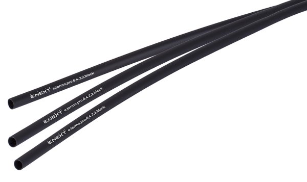 Термоусадочная трубка с клеевым слоем e.termo.pro.6,4.2,2.black, 6,4/2,2, 1м, чёрная p092018 E.NEXT