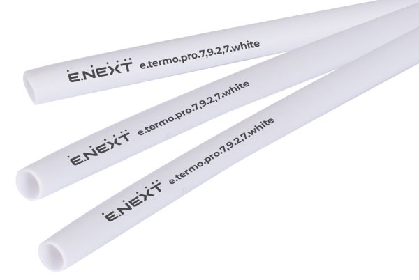 Термоусаджувальна трубка з клейовим шаром e.termo.pro.7,9.2,7.white, 7,9/2,7, 1м, біла p092019 E.NEXT