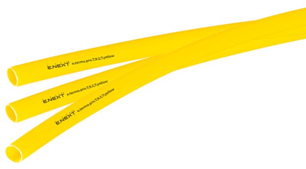 Термоусадочная трубка с клеевым слоем e.termo.pro.7,9.2,7.yellow, 7,9/2,7, 1м, жёлтая p092020 E.NEXT