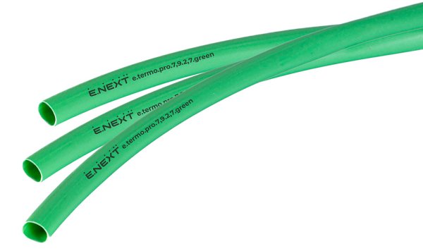 Термоусаджувальна трубка з клейовим шаром e.termo.pro.7,9.2,7.green, 7,9/2,7, 1м, зелена p092021 E.NEXT