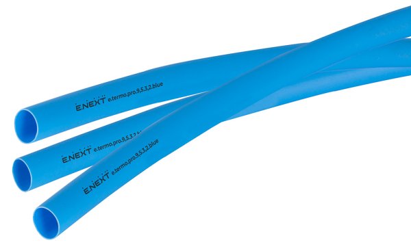 Термоусаджувальна трубка з клейовим шаром e.termo.pro.9,5.3,2.blue, 9,5/3,2, 1м, синя p092028 E.NEXT