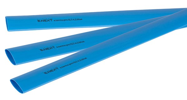 Термоусадочная трубка с клеевым слоем e.termo.pro.12,7.4,2.blue, 12,7/4,2, 1м, синяя p092034 E.NEXT