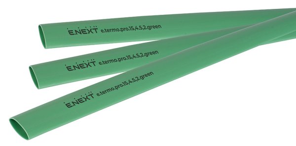 Термоусадочная трубка с клеевым слоем e.termo.pro.15,4.5,2.green, 15,4/5,2, 1м, зелёная p092039 E.NEXT