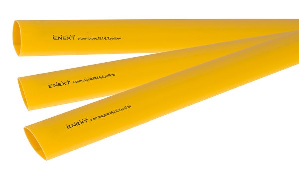 Термоусаджувальна трубка з клейовим шаром e.termo.pro.19,1.6,3.yellow, 19,1/6,3, 1м, жовта p092044 E.NEXT