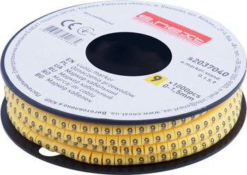 Кабельный маркер e.marker.stand.0.1.5.9, 0-1,5 кв.мм, "9", 1000 шт s2037040 E.NEXT