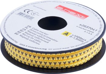 Кабельный маркер e.marker.stand.0.1.5.A, 0-1,5 кв.мм, "A", 1000 шт s2037041 E.NEXT