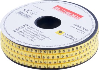 Кабельный маркер e.marker.stand.1.2.5.9, 1-2,5 кв.мм, "9", 1000 шт s2037054 E.NEXT