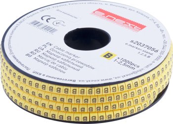 Кабельный маркер e.marker.stand.1.2.5.B, 1-2,5 кв.мм, "B", 1000 шт s2037056 E.NEXT
