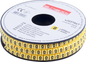 Маркер кабельний e.marker.stand.2.4.8, 2-4 кв.мм, "8", 500 шт s2037067 E.NEXT