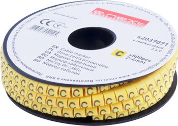 Кабельный маркер e.marker.stand.2.4.C, 2-4 кв.мм, "C", 500 шт s2037071 E.NEXT