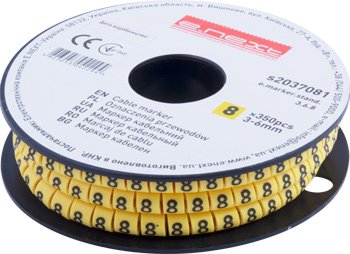Кабельный маркер e.marker.stand.3.6.8, 3-6 кв.мм, "8", 350 шт s2037081 E.NEXT