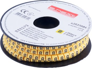 Маркер кабельний e.marker.stand.3.6.B, 3-6 кв.мм, "B", 350 шт s2037084 E.NEXT