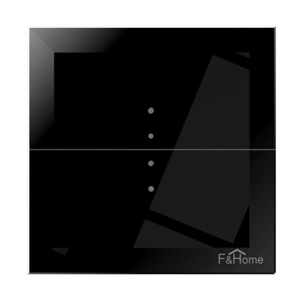 Сенсорный выключатель GS2-DC-B, стеклянный, черный F&F