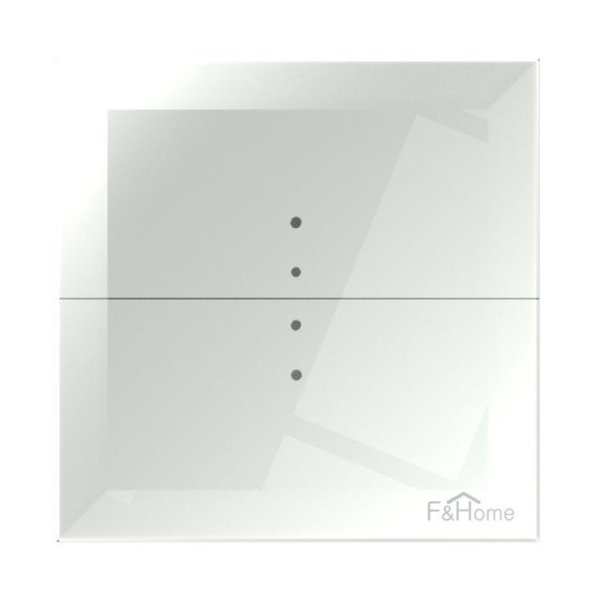 Сенсорный выключатель GS2-DC-W, стеклянный, белый F&F