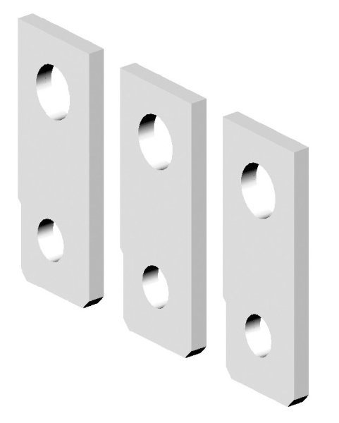 Перехідник шинний ZB2 S800-800/3 (компл. 3 шт., прямі) 4672322 ETI