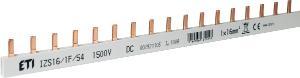 Шина живлення IZS 16/1F/54 (16мм2, 1P, 1м, Pin, 54mod., 1500VDC) 2921105 ETI