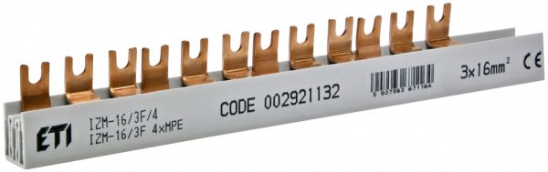 Шина питания IZM 16/3F/4хMPE (16мм2, 3P, 0.21м, Fork, 12mod., 4xMS/MPE) 2921132 ETI