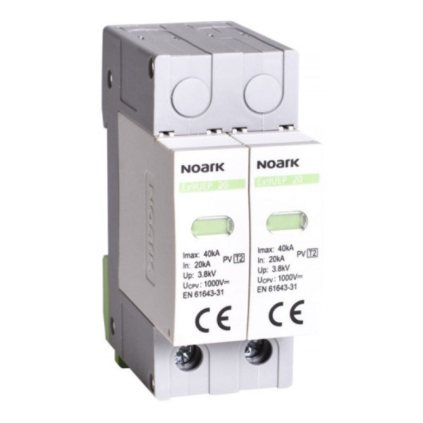 DC ПЗІП Ex9UEP, Клас ІІ, In=20kA, 500V DC, 2 модулі, для не заземлених PV систем 113232 Noark