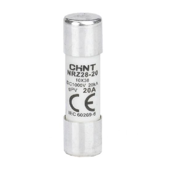 Предохранитель цилиндрический NRZ28-20 4A gPV DC1000V 10х38мм Chint 676028