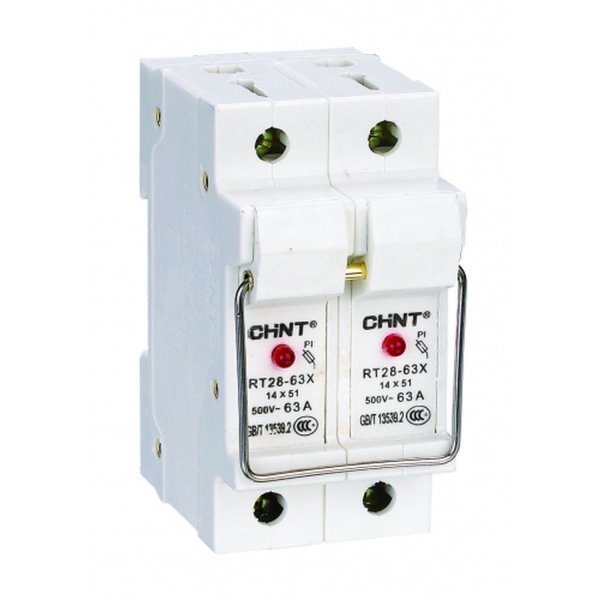 Держатель предохранителей с индикацией RT28-63X 2P до 63А 14х51мм Chint 520516