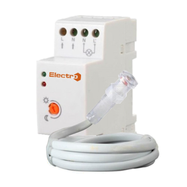 Фотореле ФРЛ-11А 16А с регулировкой и выносным датчиком 220В Electro