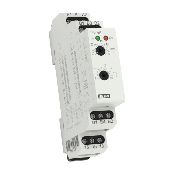 Реле времени с внешним потенциометром CRM-2HE/UNI  + 2 x потенциометр AC/DC 12-240V ELKOep