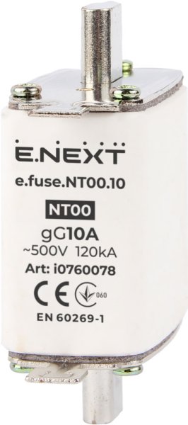 Запобіжник плавкий e.fuse.NT00.10, габарит 00, 10А i0760078 E.NEXT