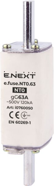 Предохранитель плавкий e.fuse.NT0.63, габарит 0, 63А i0760050 E.NEXT