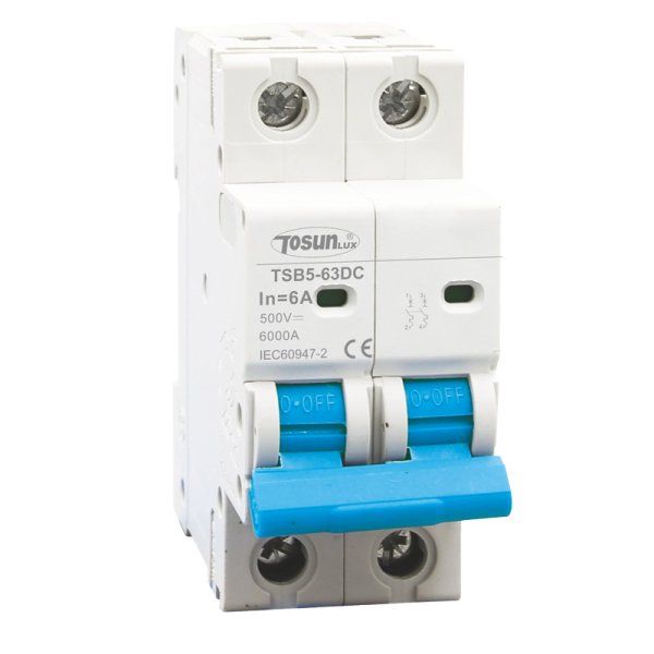 Автомат постійного струму TSB5-63DC 2P 63A 6kA 500B TOSUNLux