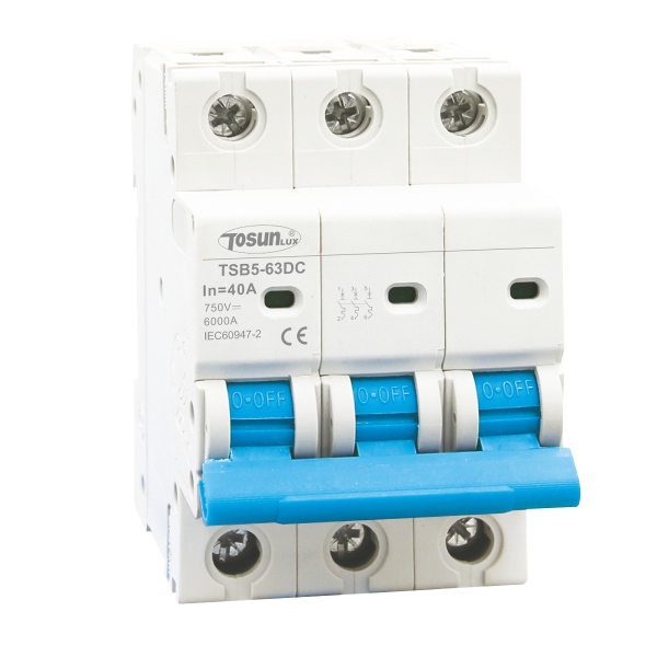 Автомат постійного струму TSB5-63DC 3P 32A 6kA 500B TOSUNLux