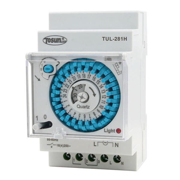 Таймер добовий ТUL281H, (54mm) 16A AC85 - 250В електромеханічний  TOSUNLux