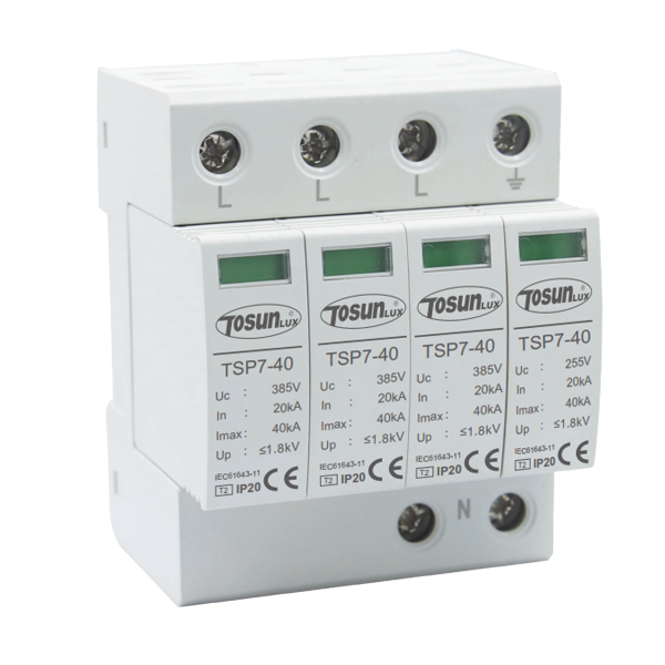 Обмежувач імпульсної перенапруги TSP7-40 4P 20-40kA тип С AC275V TOSUNLux