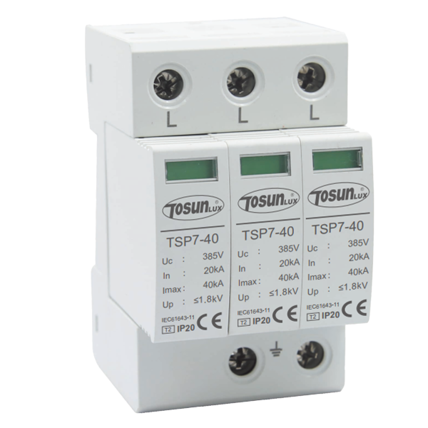 Обмежувач імпульсної перенапруги TSP7-40PV 3P 20-40kA DC1000V TOSUNLux