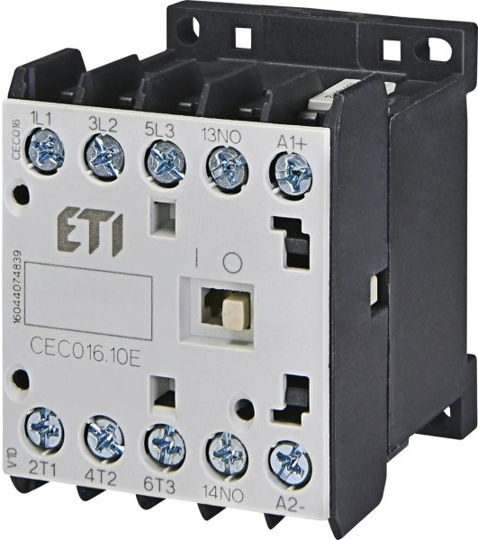 Контактор миниатюрный CEC 16.10-24V DC (16A; 7,5kW; AC3) 4641106 ETI