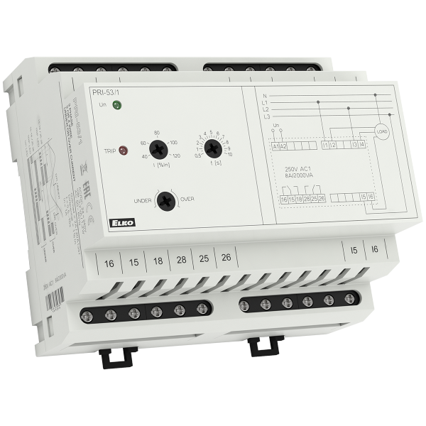 Трифазне реле струму PRI-53/5 AC/DC 24-240V ELKOep