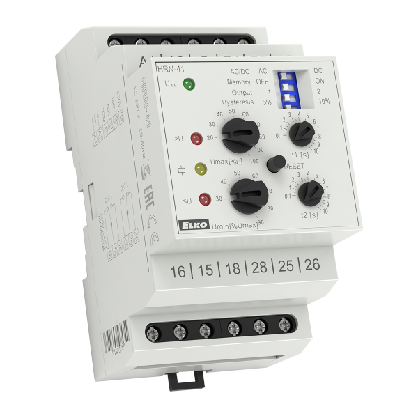 Реле контролю напруги однофазні HRN-41/UNI AC/DC 24-240V ELKOep